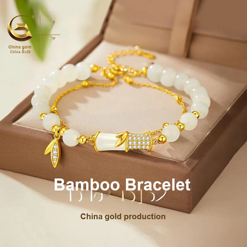 Central Fashion Hetian Jade Bracelets Green Jade Women's-1