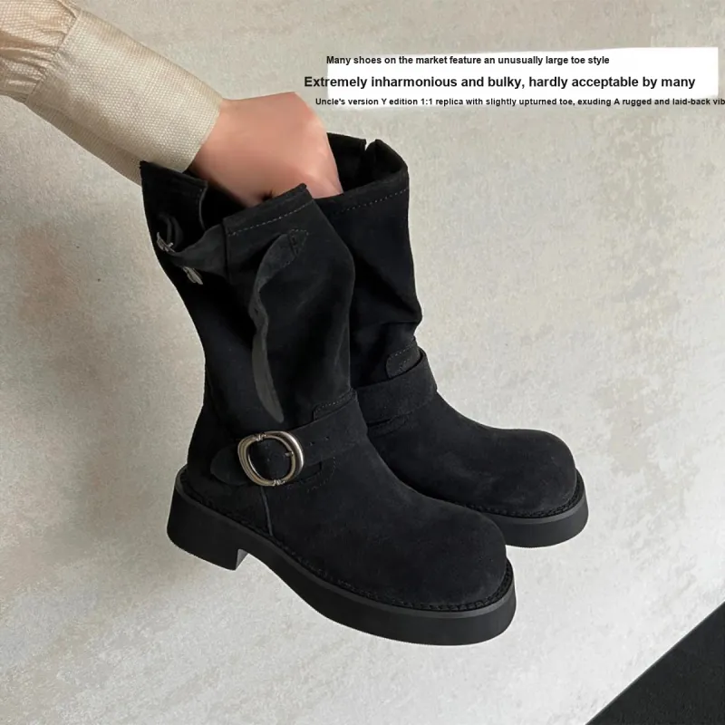 Uncle's House Ankle Boots 4cm Women's Black-1