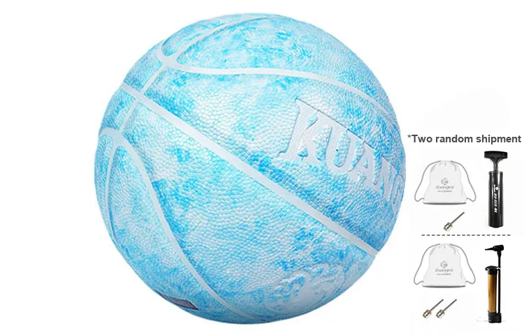 Kuangmi Ice And Fire Collection PU Basketball Blue Size 7 Training Unisex-1