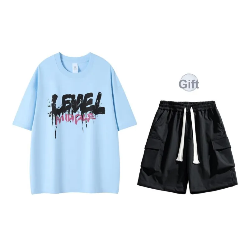 LEVEL RELAX Series Short Sleeved T Shirts Unisex-110