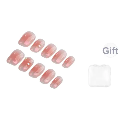 SHANGSHIQIN 3D-эффект Осветляющий Весенний Летний Стиль Феи False Nail Короткий LADDER Красный Румяна Стойкий 20мм