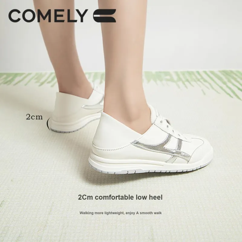 COMELY Casual Shoes Women's Low Top Ecru/Blue/Silver-6