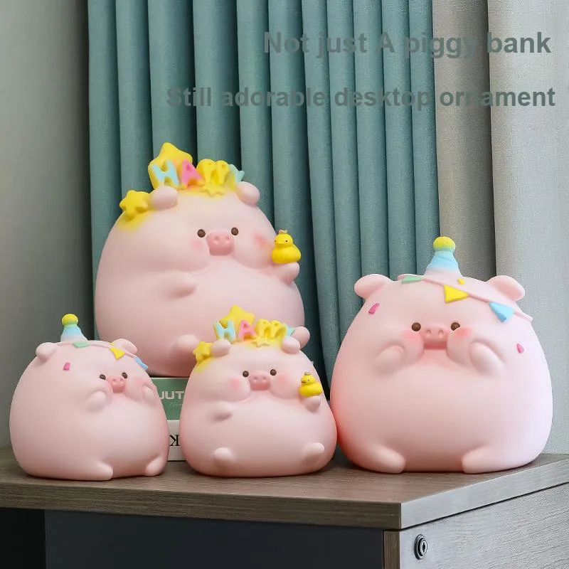 Emperor He Vinyl Cartoon Cute Impact Resistant Kids' Room Nightstand Piggy Bank-1