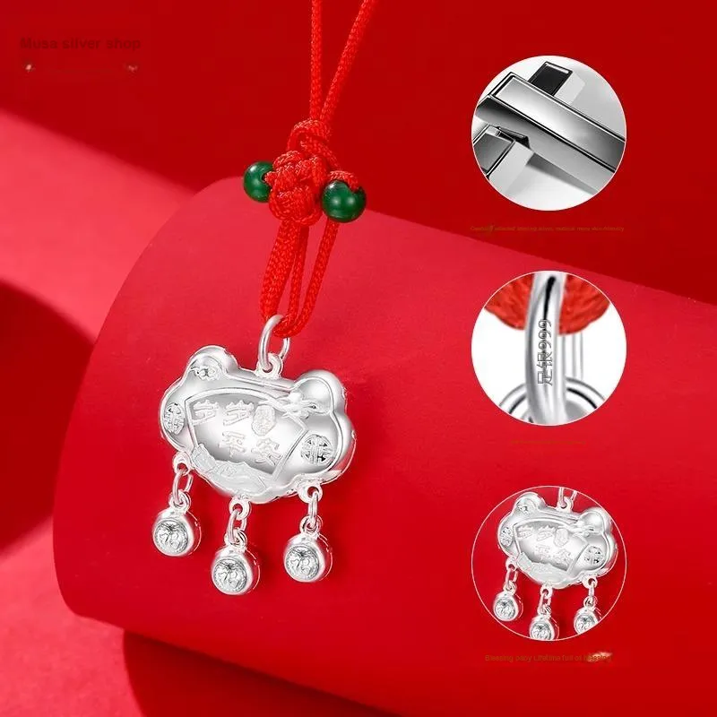 MIAOYINGE Sterling Silver 999 Necklaces Kids'-2