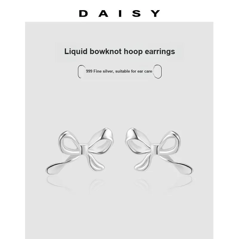 Daisy Dream 999 Fine Silver Stud Earrings Women's-4