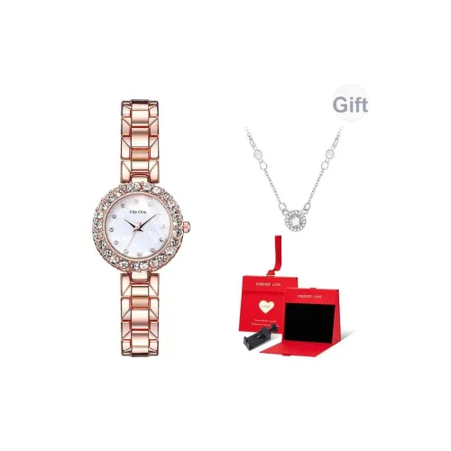 Clip Clop Кварцевый механизм сплав ремешок женские часы белый циферблат