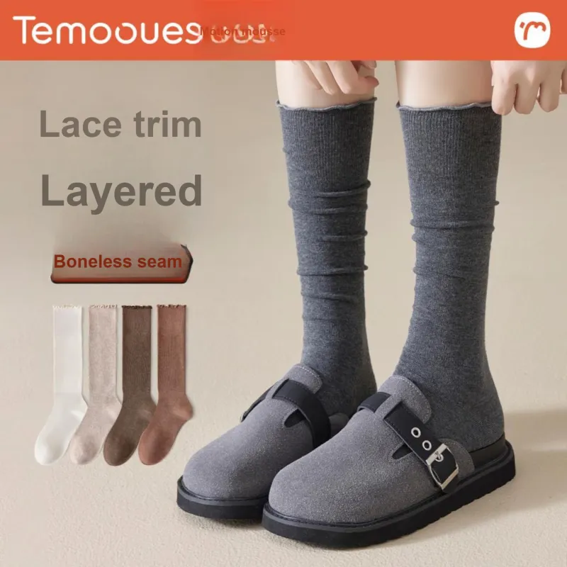 Temooues Knee High Socks Women's Combo Set-12