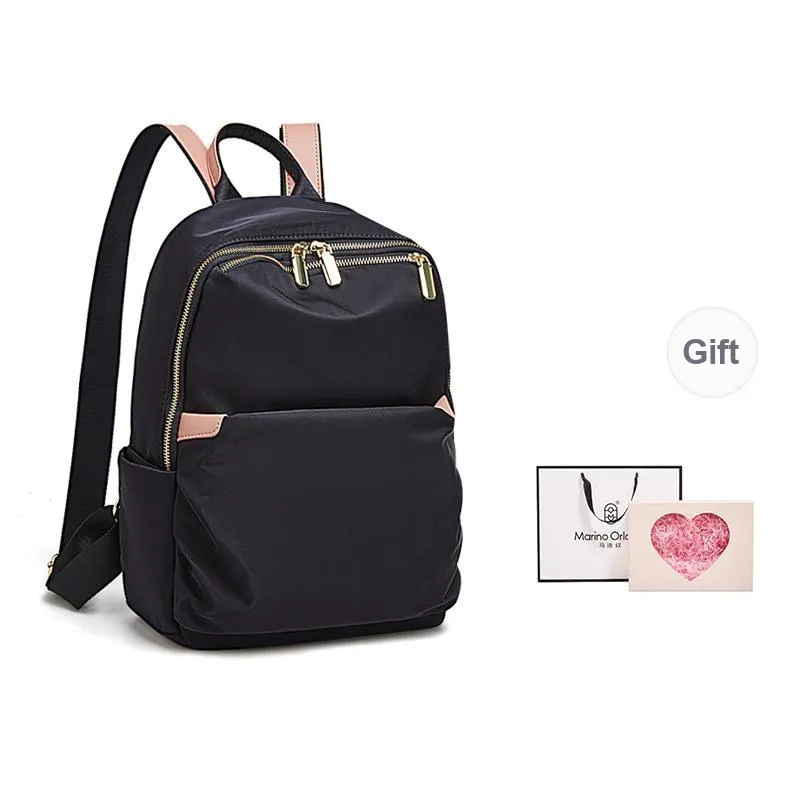 Marino Orlandi Textile, Synthetic Leather Backpack Regular Women's Coffee/Apricot-11