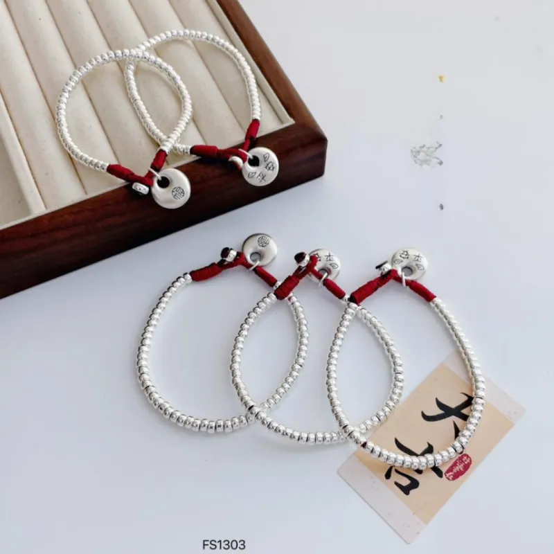 AITAO Foot Silver Bracelet 999 Fine Silver Unisex-4