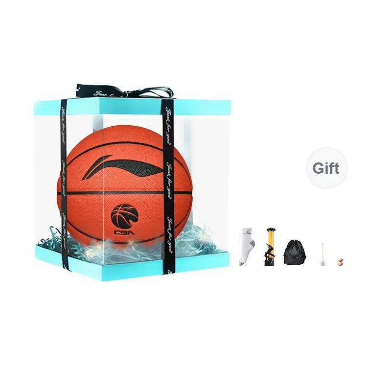 LiNing CBA Collection PU Basketball Brown Size 7 Training Unisex-37