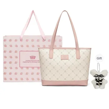 CORALDAISY Synthetic Leather Handbag, Shoulder Bag, Tote, Shopping Bag Regular Women's Heartbeat Pink