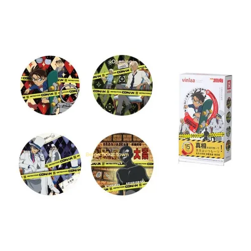 VINLAA Акриловый пазл Detective Conan Case CLOSED Слепые коробки Один Mystery Коробка Целая коробка 4 шт