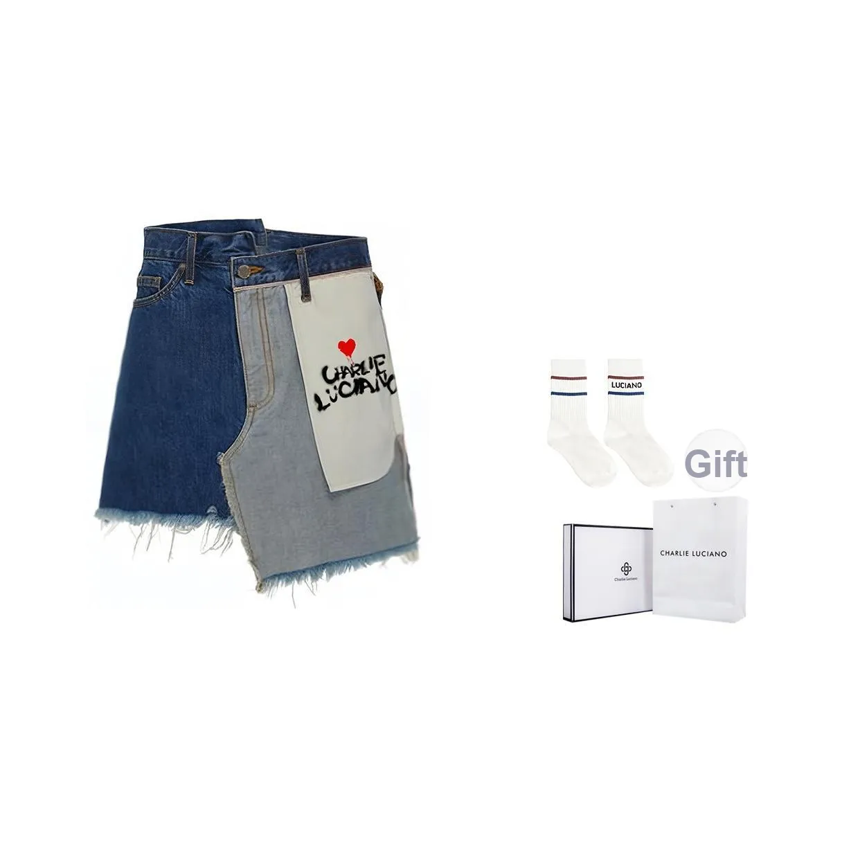 Charlie Luciano Denim Short Skirts Women's