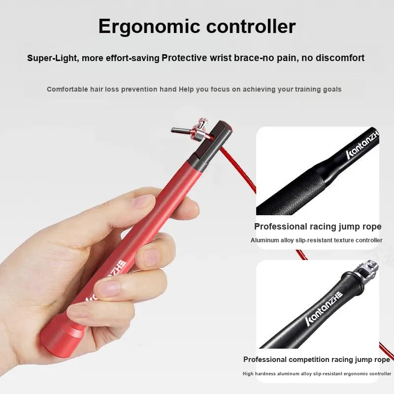 KANTANZHE Competition Jump Rope Red-3
