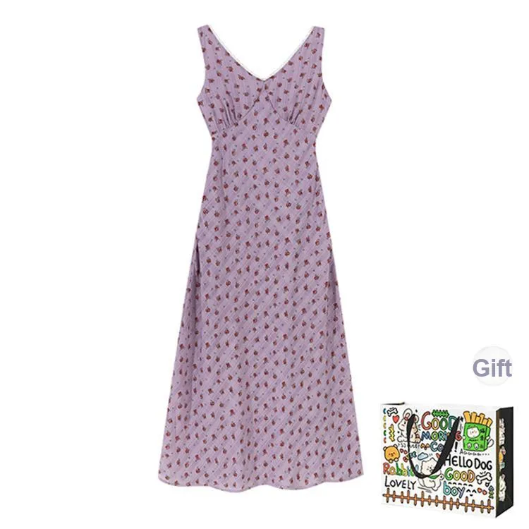 / Sleeveless Dresses Women's Purple Shopping Bag-0