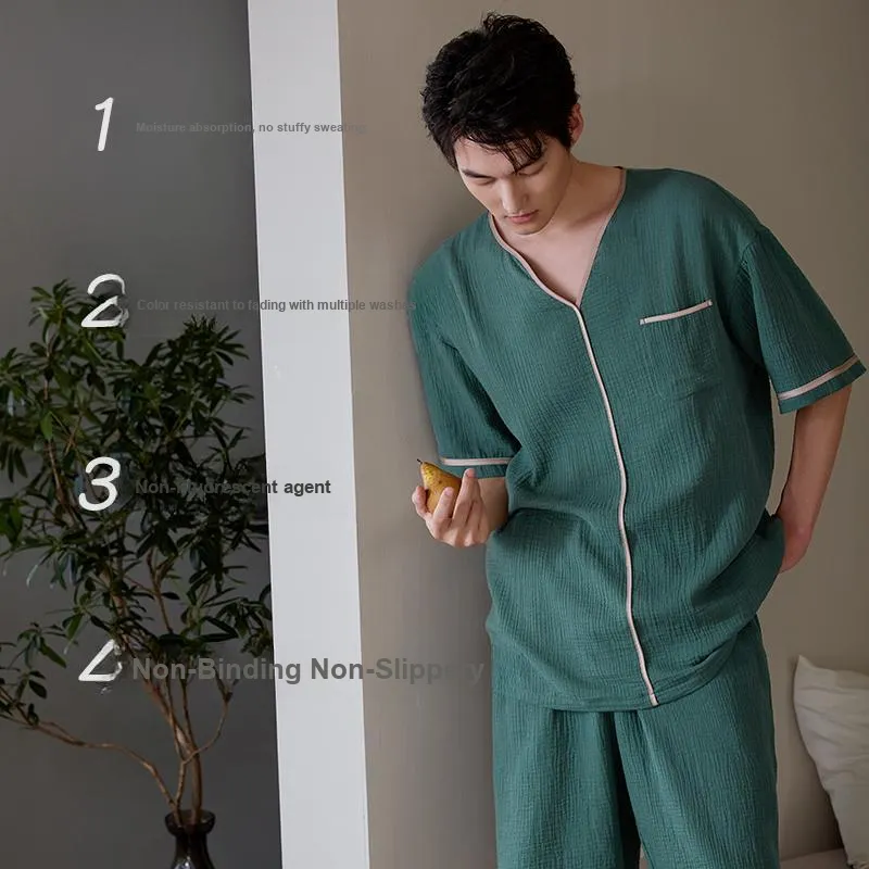 Xuan Liang Pajama Set Men's Forest Green-2