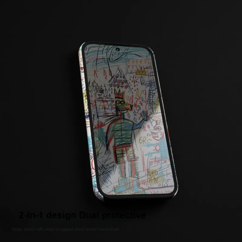 Keshami PC Material Fully Enclosed Impact Resistant Matte Crown Graffiti Phone Cases Suitable For Xiaomi 14/14pro-8