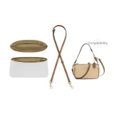 Coach Nolita 19 (White DuPont Paper Liner+Milk Tea 1.1cm Width Plain Weave Gold-Tone Lock 90-120cm)