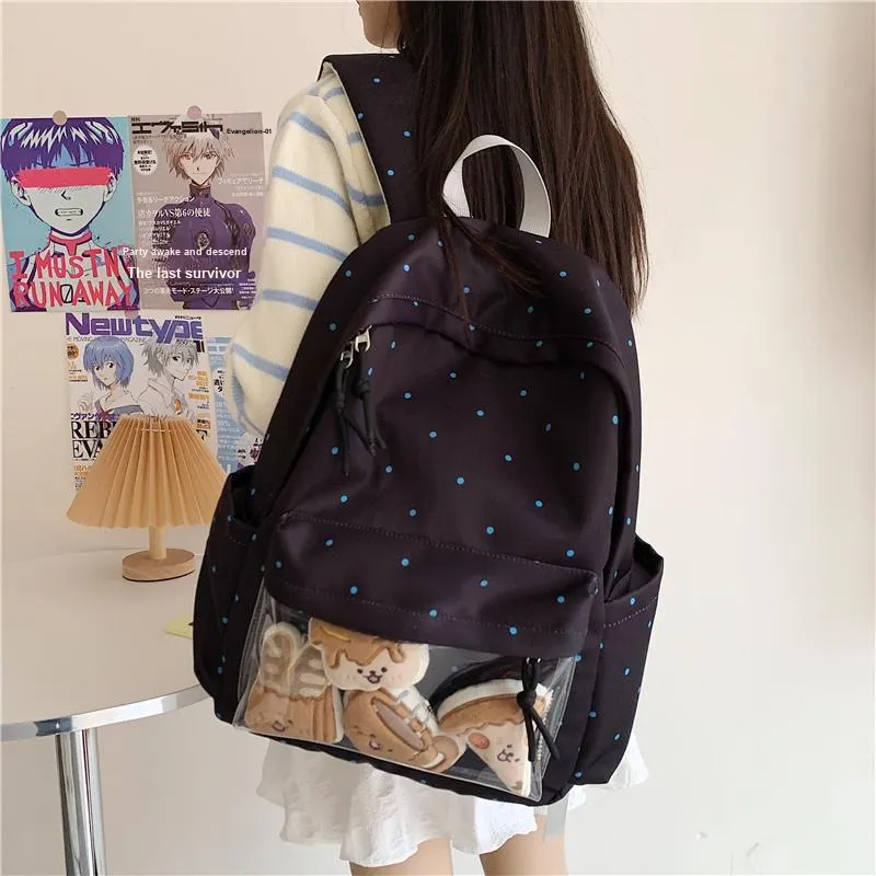 BAODIDAISHU Oxford Backpack Regular Women's White/Yellow/Black/Pink/Blue-19