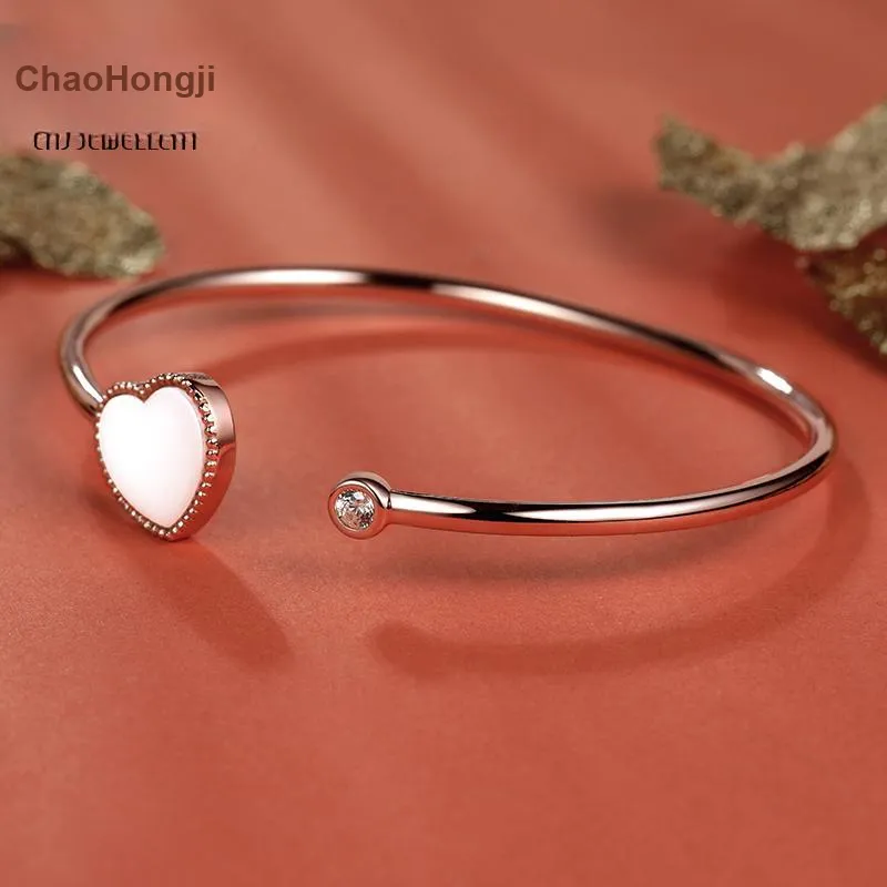 CHAOHONGJI 925 Sterling Silver Bangles Women's-3