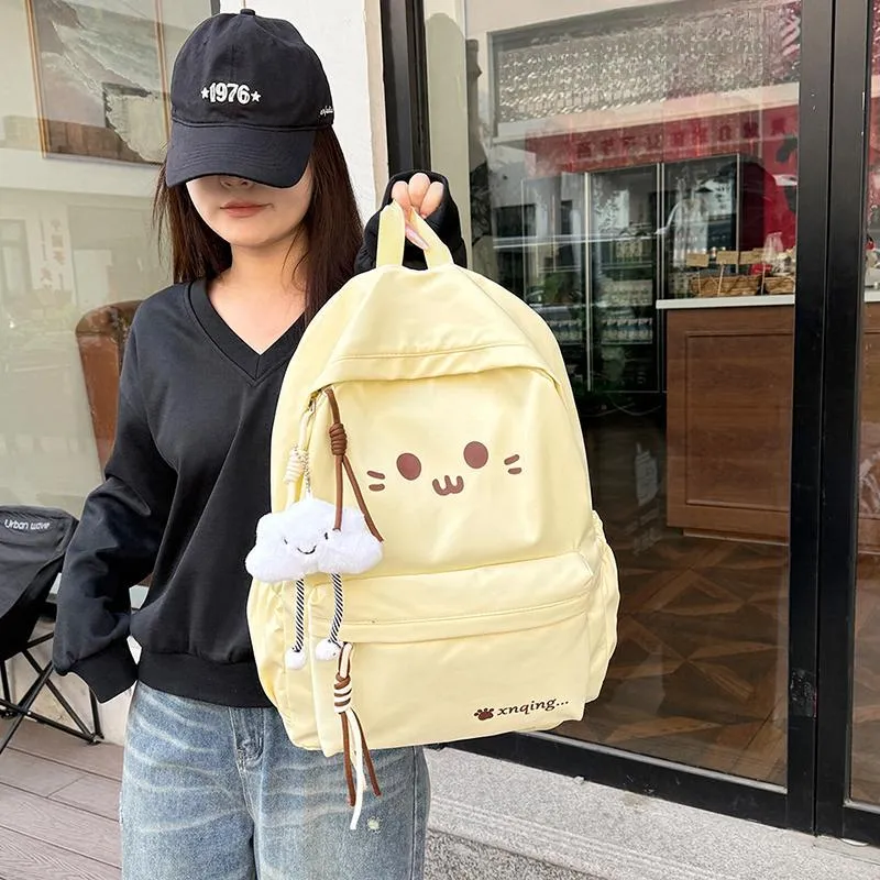 LUVISTRUE Nylon Backpack Women's White/Black/Yellow/Khaki/Sky Blue-13