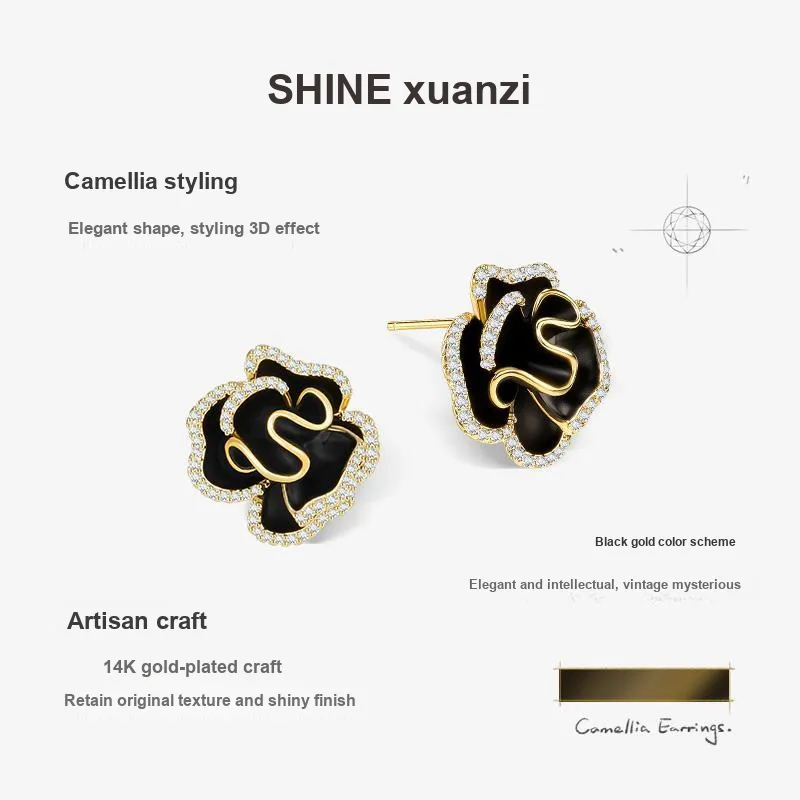 SHINE Collection Under The Moonlit Blossoms 925 Sterling Silver Earrings Women's-5