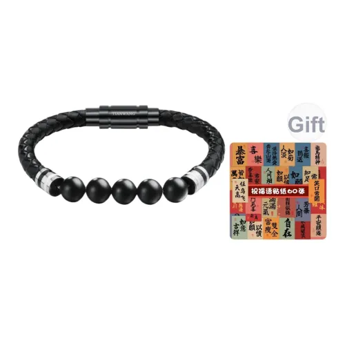 TIANWANG Черный Оникс Бусины Браслеты Унисекс Черный