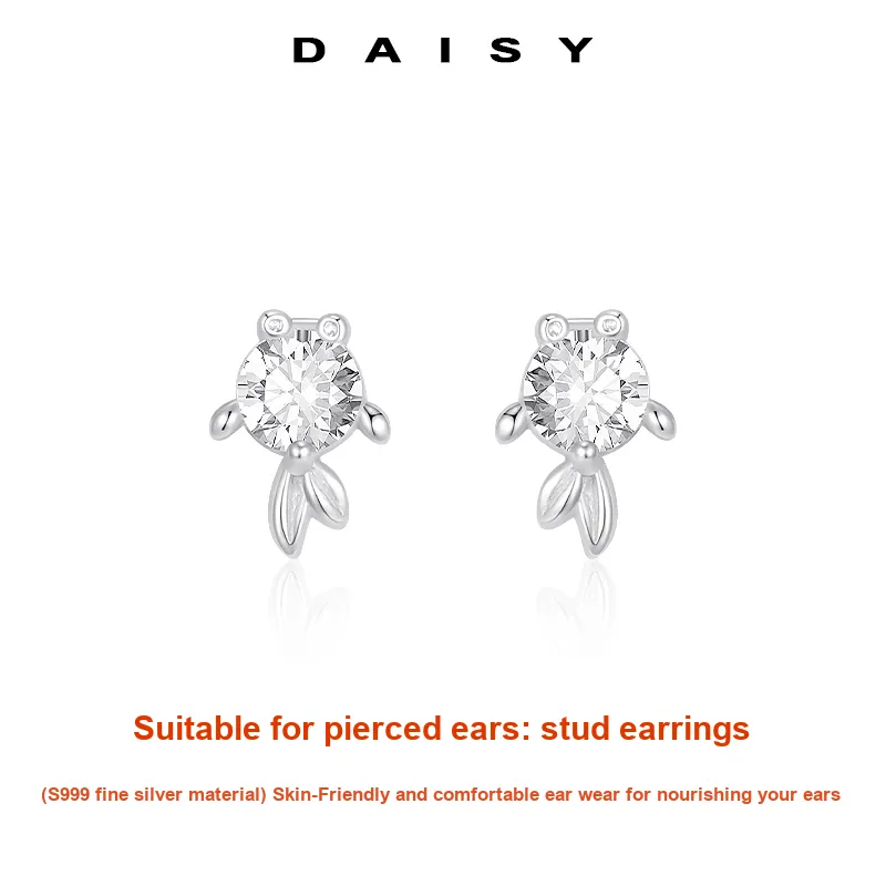 Daisy Dream Full Sterling Silver Stud Earrings Women's-2