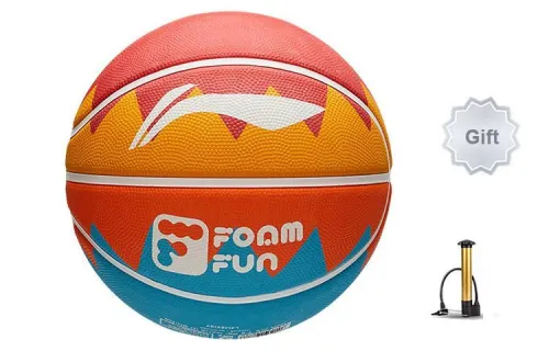 LiNing Rubber Basketball Blue Yellow Orange Size 7 Ball Training Unisex