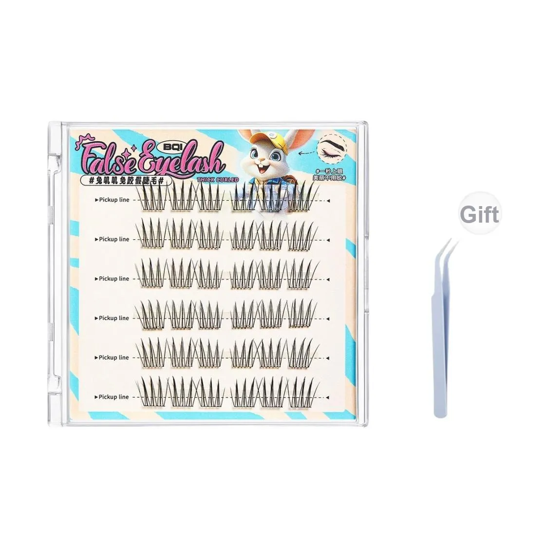 BQI Клеящиеся ресницы для женщин