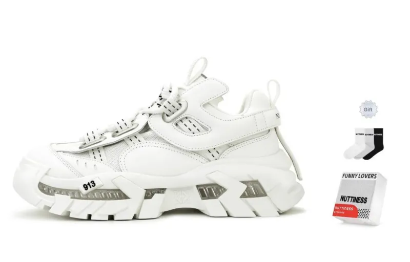 NUTTINESS Ruins Collection Abrasion Resistant Breathable Height Increasing Low Top Chunky Sneakers Unisex-19