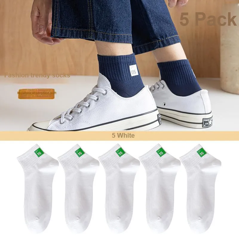 Lan Miao Mid Calf Socks Men's 5 Pack-13