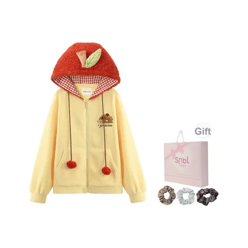 SNBL Желтый Женские Бархатные Куртки