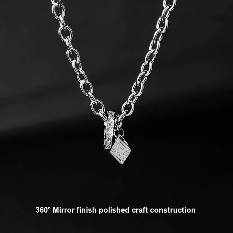 FOREVER MELODY Titanium Steel Necklaces Men's-6