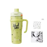 Green+Cat Stickers+Graffiti Shopping Bag