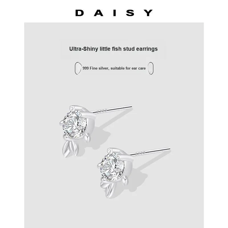 Daisy Dream Full Sterling Silver Stud Earrings Women's-4
