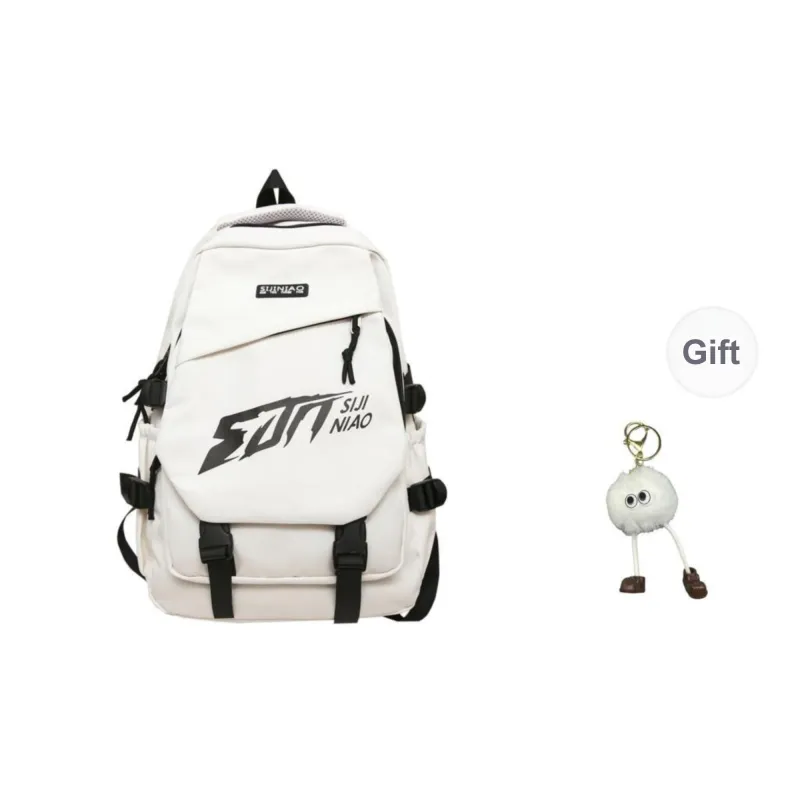 URBAN FOREST Nylon Backpack Unisex Red/Gray/Blue/Black/White-13
