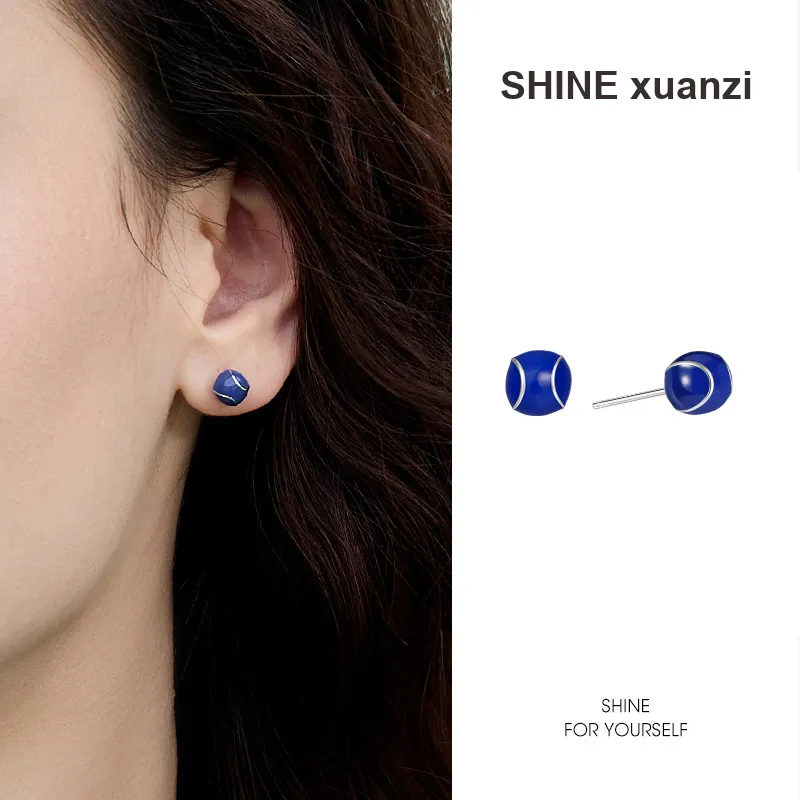 SHINE Tennis Collection S925 Silver, Copper Stud Earrings Women's-1