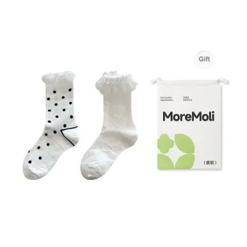 Moremoli Mid Calf Socks Women's 2 Pack Shopping Bag