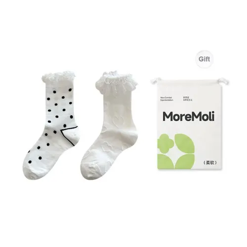 Moremoli Mid Calf Socks Women's 2 Pack Shopping Bag