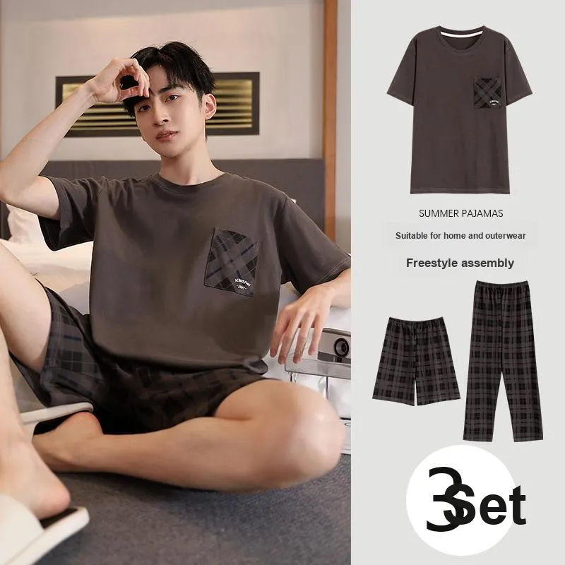 MADALLO Pajama Set Men's Dark Brown-1