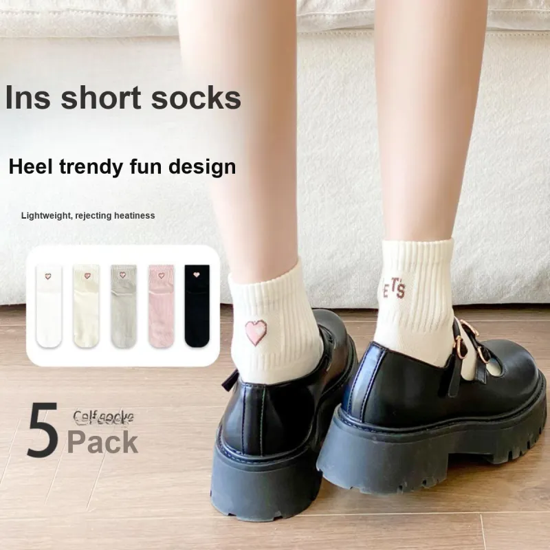AUGUST Mid Calf Socks Women's 5 Pack-3