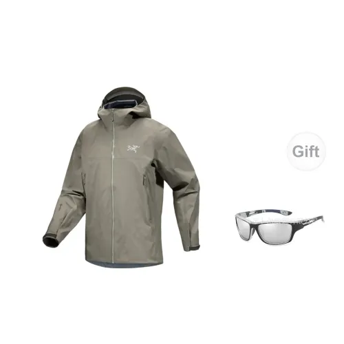 Arcteryx Beta Series Windbreaker Jackets Men Misty Green Gray+Free Transparent Gray Frame Mercury Lenses