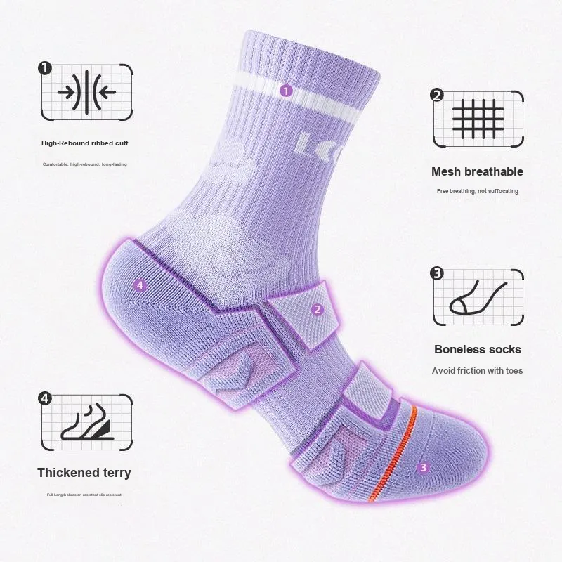 LUOLIAN Mid Calf Socks Women's 3 Pack-1
