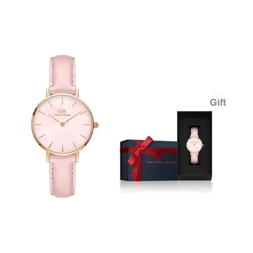 Daniel Wellington DW Watch Girl Кварцевые наручные часы ремень из натуральной кожи розовый циферблат