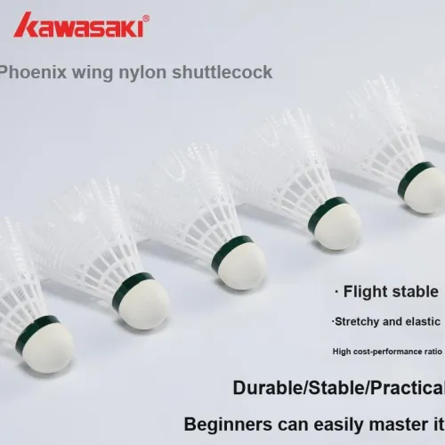 Kawasaki 6 Pack Nylon Training Shuttlecocks
