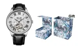 Cerulean Wish-L-9162 Silver Case White Dial Black Strap