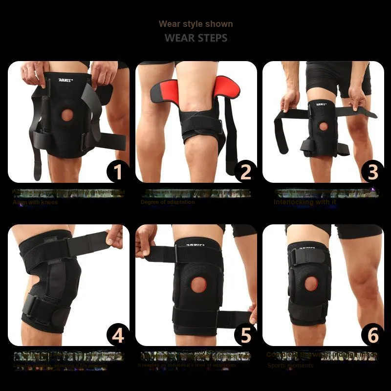 AOLIKES Running Cycling Soccer Badminton Basketball Fitness Unisex Nylon Knee Pads-5