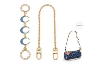 GUYI Cow Leather Bag Accessory Women's Gold Tone