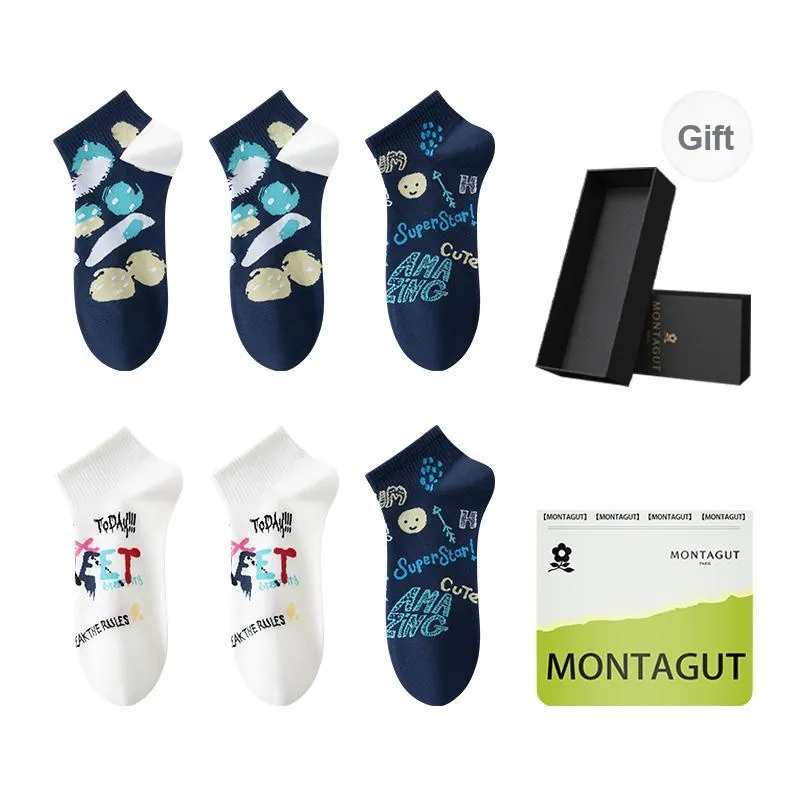 Montagut Ankle Socks Men's Box 6 Pack-0